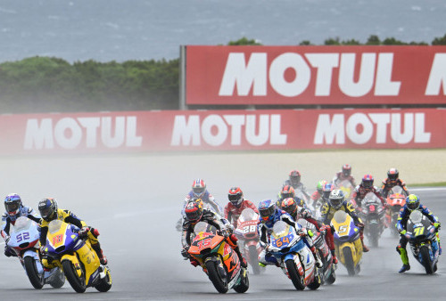 Cuaca Buruk, Sprint Race MotoGP Australia Dibatalkan, Balap Moto2 Baru 10 Lap Dihentikan