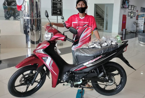 Wow Nabung Selama 5 Tahun, Pria di Semarang Beli Motor Secara Tunai Pakai Uang Koin