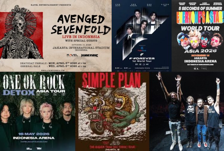 9 Daftar Konser Musik di Jakarta 2026 Siap Bikin Milenial Nostalgia, Ada F4, Simple Plan, hingga 5SOS