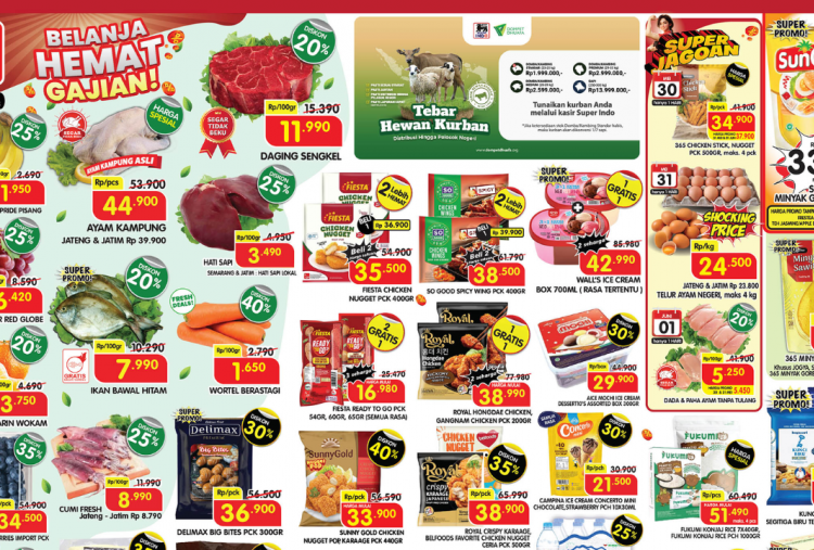 Promo JSM Superindo Minggu Ini Terbaru 30 Mei-1 Juni 2025, Spesial Gajian Daging Mulai Rp11 Ribuan
