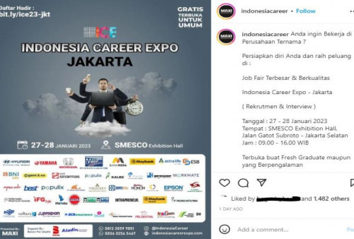 Ratusan Lowongan Kerja Ada di Indonesia Career Expo Jakarta 2023, Catat Waktu dan Persyaratannya