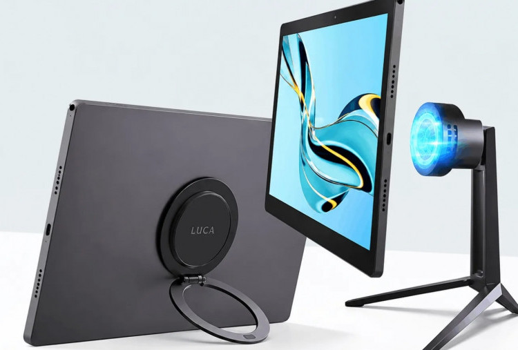 Iris Ohyama Luca, Tablet Android 15,6 Inci Buatan Jepang dengan Pengisian Nirkabel Magnetis 15W