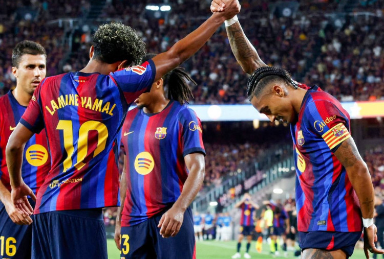 Barcelona vs Rayo Vallecano 5-2, Brace Yamal dan Raphinha Bawa Blaugrana ke Puncak