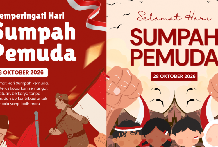 25 Kartu Ucapan Hari Sumpah Pemuda 2026 Gratis, Bagikan Semangat Perjuangan ke Medsos