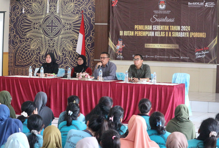 Rutan Perempuan Surabaya dan KPU Sidoarjo Gelar Sosialisasi Tahapan Pilkada untuk Warga Binaan