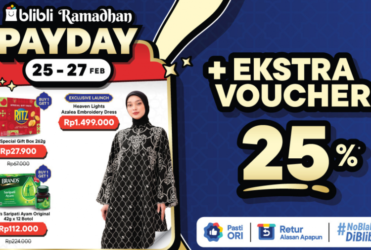 Blibli Pay Day 2026 Spesial Ramadhan, Banjir Voucher 25 Persen hingga Gratis Ongkir!