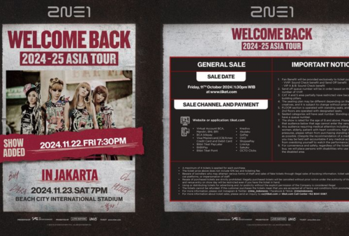 Dibuka Lagi! Link dan Cara Beli Tiket Konser Konser 2NE1 di Jakarta, Hari Ini Pukul 13.30 WIB