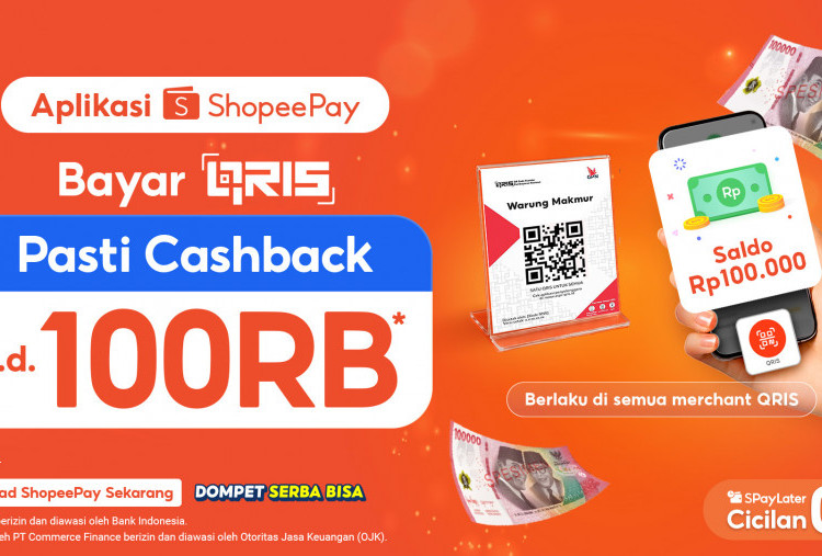 ShopeePay Dukung Adopsi QRIS Nasional, Hadirkan Pasti Cashback Saldo hingga Rp100.000 untuk Pengguna