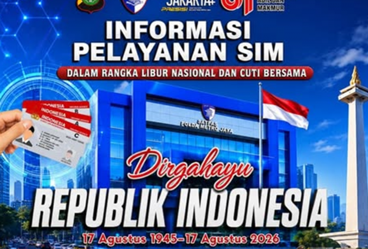 Pelayanan SIM Keliling Jakarta dan Sekitarnya Hari Ini 17 Agustus 2026 Tutup Sementara, Libur HUT RI!