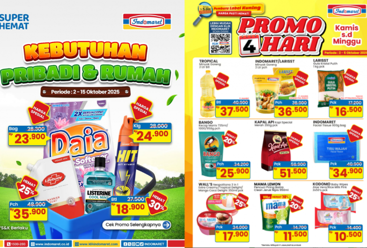 Katalog Promo JSM Indomaret Periode 3-5 Oktober 2025, Diskon Harga Minyak Goreng Mulai Rp36 Ribuan!