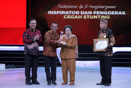 Pesan Megawati Seokarnoputri usai Mendapat Penghargaan Inspirator dan Penggerak Cegah Stunting
