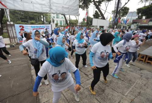 TKN Prabowo-Gibran: Emak-Emak Sambut Pemilu Dengan Riang Di Acara Sabtu Biru Langit Ceria