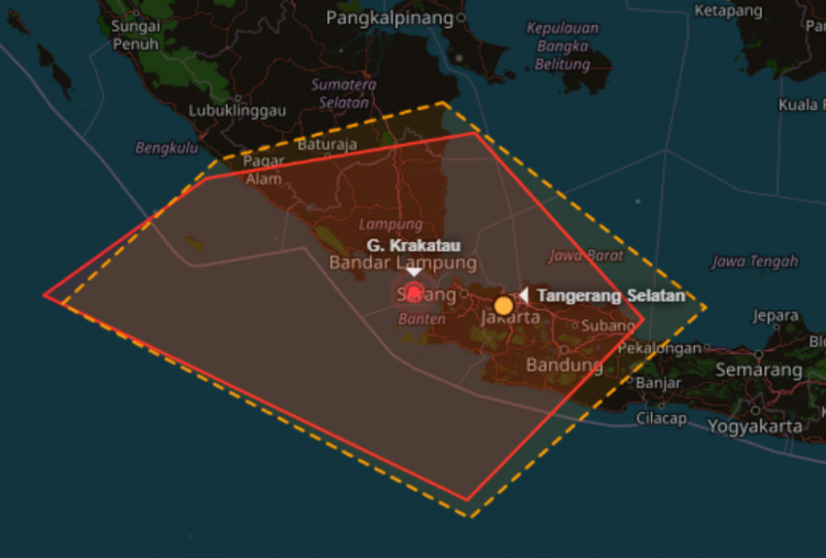 Cara Cek Peta Sebaran Abu Vulkanik Dampak Erupsi Gunung Anak Krakatau Lewat HP