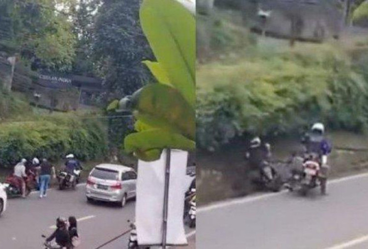 Viral Anggota Patwal Tendang Pemotor di Puncak Bogor