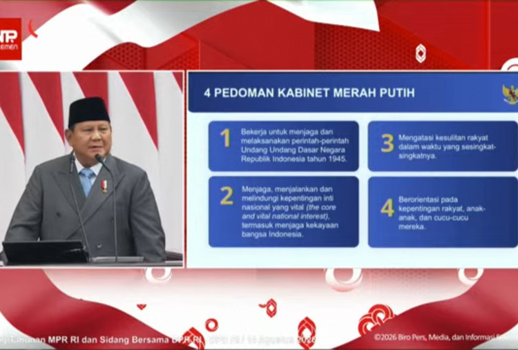 Pidato di MPR, Presiden Prabowo Tegaskan 4 Pedoman Utama Jalankan Pemerintahan
