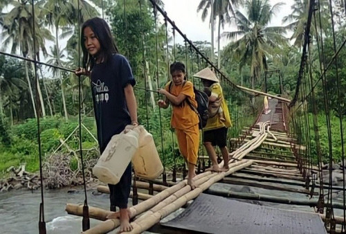 Perbaikan Jembatan Gantung Desa Tanjung Raman Diusulkan Lewat APBDP
