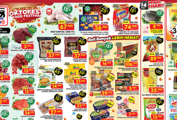 Promo Superindo Minggu Ini Terbaru 13-16 Oktober 2025, Minyak Goreng 2L Mulai Rp35 Ribuan