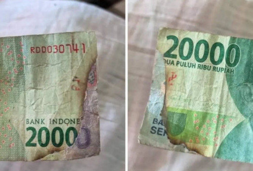 Viral! Uang Pecahan Rp 20.000 Sobek Disambung dengan Uang Rp 1.000, Bisa Gunakan Kah?