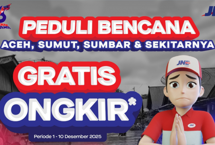 Cara Manfaatkan Gratis Ongkir JNE untuk Bantuan Banjir Sumatera 2025, Ini Syaratnya