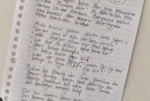 Beredar Surat Wasiat yang Diduga Ditulis oleh Mahasiswa UB yang Bunuh Diri 