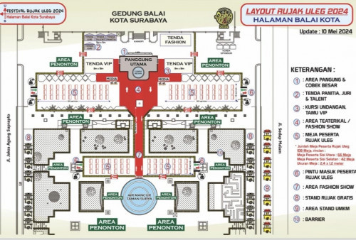 Dimeriahkan Cobek Raksasa, Festival History of Rujak Uleg Siap Digelar di Taman Surya Surabaya