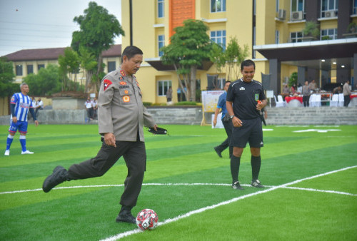 Rangkaian HUT Bhayangkara ke-76, Polda Lampung Gelar Turnamen Mini Soccer Antar Satker
