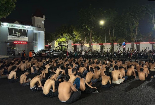 Hendak Konvoi ke Pusat Kota, 139 Pemuda Digelandang ke Mapolrestabes Surabaya