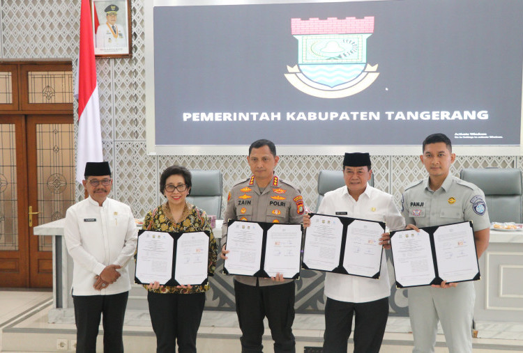 Polres Metro Tangerang Kota-Jasaraharja hingga BPJS Tekan MoU Penanganan Kecelakaan Lalu Lintas