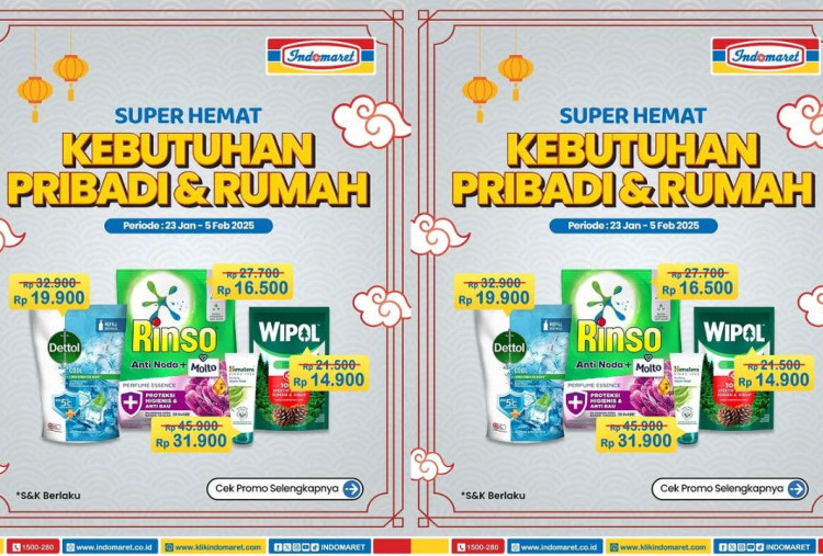 Katalog Promo JSM Indomaret Terbaru 31 Januari-2 Februari 2025, Detergen Cuci Baju Mulai Rp8 Ribuan