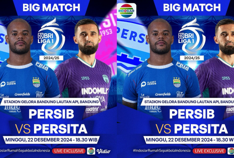 Link Live Streaming Persib Bandung vs Persita Tangerang di Liga 1 Hari Ini 2024, Big Match Pukul 19.00 WIB