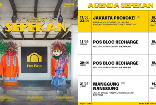 Jadwal Event Pekan ini di Pos Bloc Jakarta 18-23 Juni 2024, Ada Konser Gratis Ardhito Pramono hingga Nadhif Basalamah