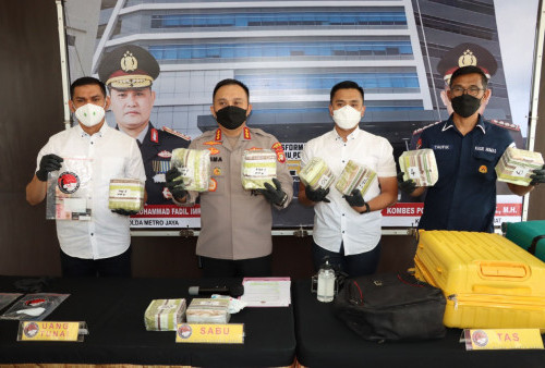 Di Hotel Tanah Abang, Polisi Gagalkan Peredaran Sabu 9 Kilogram Jaringan Malaysia