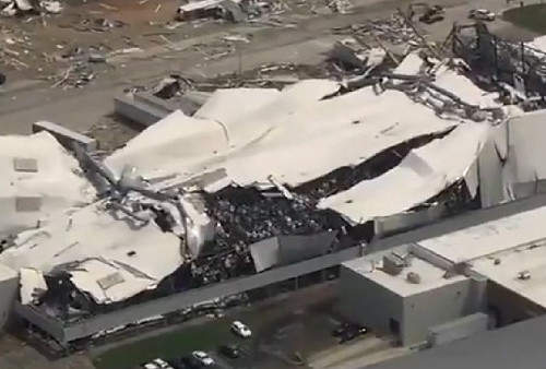 Pabrik Pfizer Hancur Diterjang Tornado di Carolina Utara
