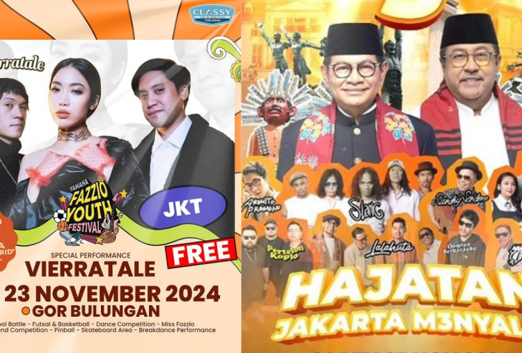 7 Konser Gratis di Jakarta 22-24 November 2024, Malam Mingguan Bareng Tulus, Rhoma Irama, Slank hingga Yura Yunita