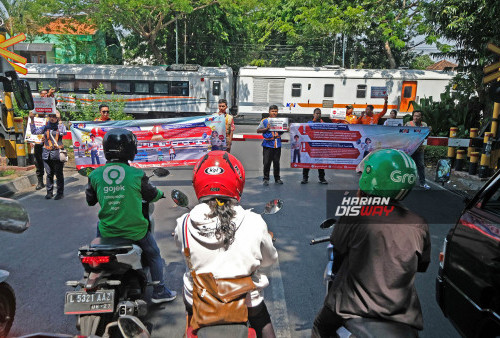 KAI Sosialisasikan Keselamatan Pengendara di Perlintasan Kereta