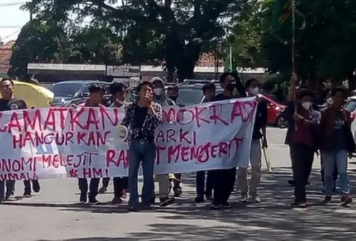 Aksi Demo Tolak Jokowi 3 Periode Juga Terjadi di Lebak Banten