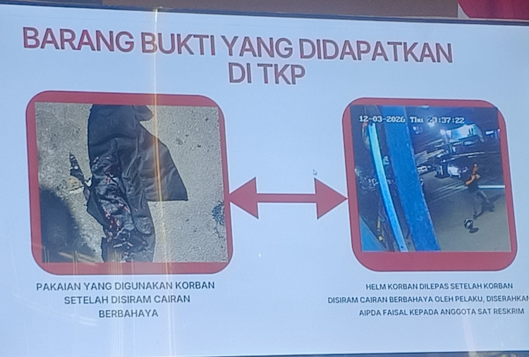 Helm Diduga Milik Pelaku Penyiraman Air Keras ke Andrie Yunus Teringgal di Lokasi Kejadian