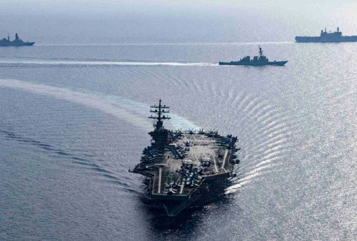 Amerika Tarik Kapal Induk USS Dwight D Eisenhower dari Laut Merah, Digantikan Kapal Theodore Roosevelt Hadapi Serangan Houthi