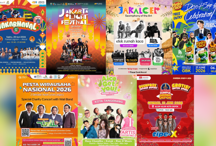 8 Konser Gratis Jabodetabek Akhir Pekan 20-21 Juni 2026, Ada WALI, Souljah, Tipe-X hingga Rizky Febian!