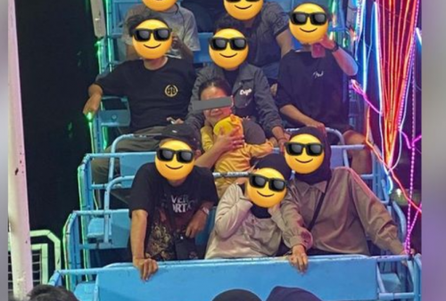 Heboh Foto Ibu Naik Kora-Kora sambil Gendong Bayi Viral di Medsos, Netizen: Gak Habis Pikir