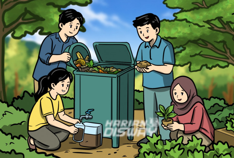 Aksi Nyata Adaptasi Mitigasi Perubahan Iklim: Komposter Dua Ruang Bersama AgroTechZyme Berkelanjutan