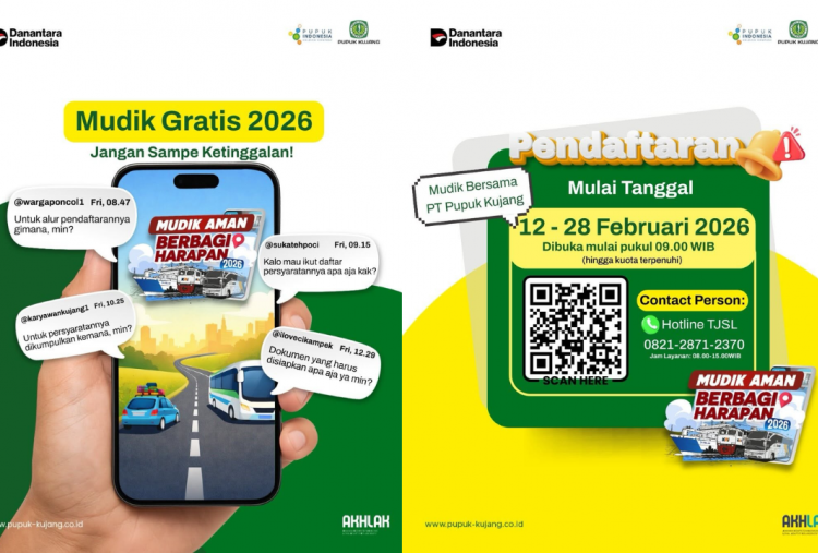 Link dan Cara Daftar Mudik Gratis BUMN 2026 Pupuk Kujang, Dibuka 12 Februari