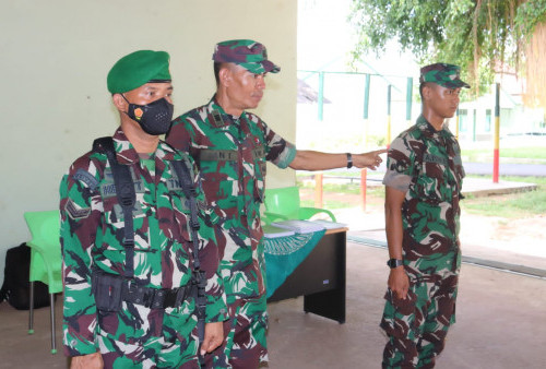 Kunjungi Kodim 0410, Tim Waslakgiat Kodiklatad Sosialisasikan Perpang TNI Kepada Prajurit