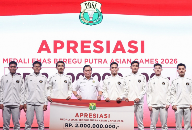 Daftar Bonus PBSI untuk Atlet Peraih Medali Asian Games 2026, Beregu Putra Dapat Rp2 Miliar