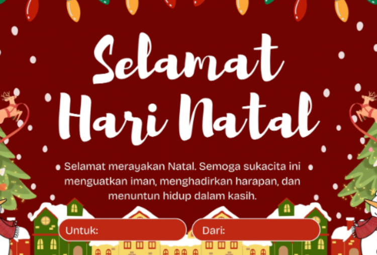 20 Link Download Kartu Ucapan Natal 2025 Gratis, Cocok Buat Pelengkap Hampers