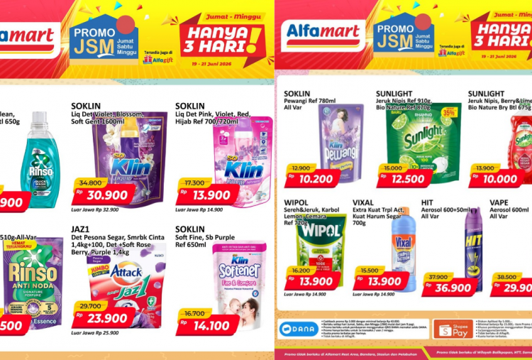 Promo JSM Alfamart Terbaru Hari Ini 21 Juni 2026, Diskon Rinso Liquid Rp10 Ribuan!