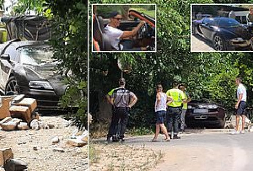 Bugatti Veyron Mewah CR7 Kecelakaan di Majorca