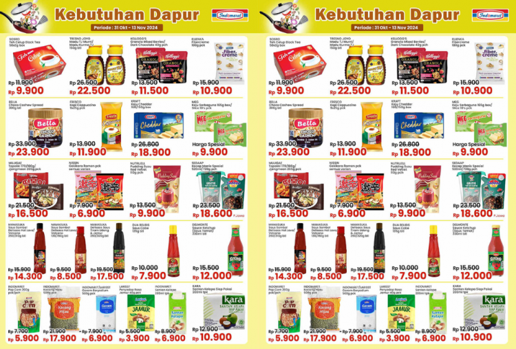 Katalog Promo JSM Indomaret 1-3 November 2024, Banjir Diskon Awal Bulan Aneka Kebutuhan Dapur Mulai Rp9.000