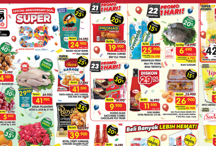 Katalog Promo JSM Superindo Terbaru Akhir Pekan 21-23 Agustus 2026, Diskon Deterjen Rp12 Ribuan