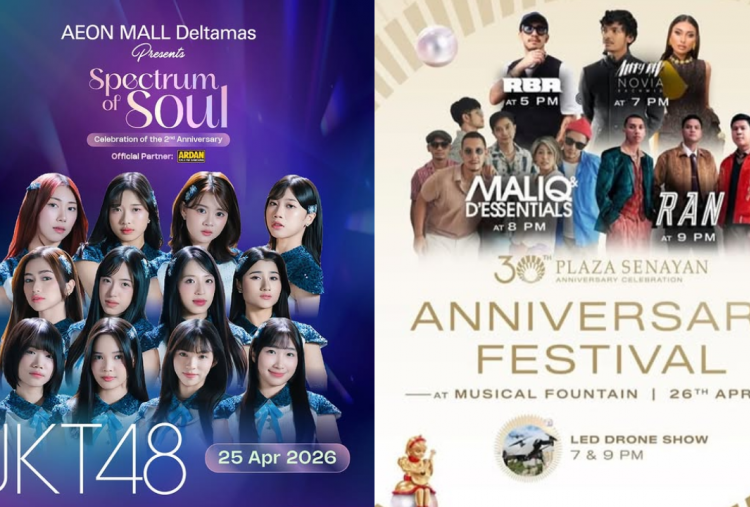 6 Konser Gratis Jabodetabek 24-26 April 2026, Akhir Pekan Sing Along with JKT48 hingga Maliq & D'Essentials